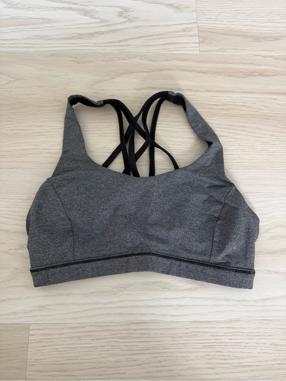 lululemon athletica Heather Gray Strappy Sports Bra
